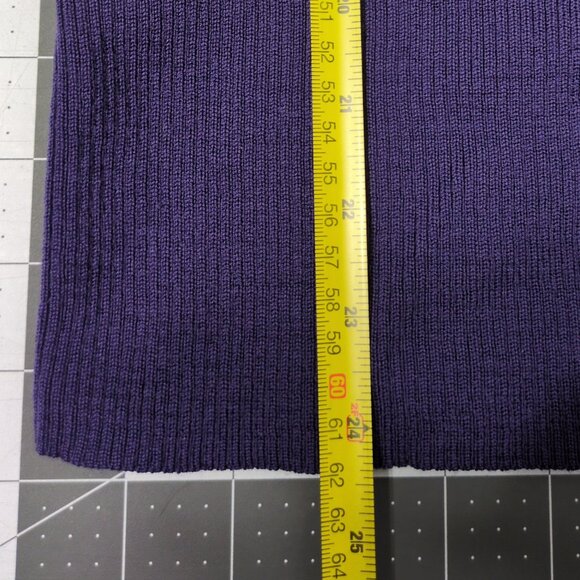 Uniqlo Wool Turtleneck Sz Small Purple Ribbed Knit Stretchy Long Sleeve READ - Picture 12 of 13